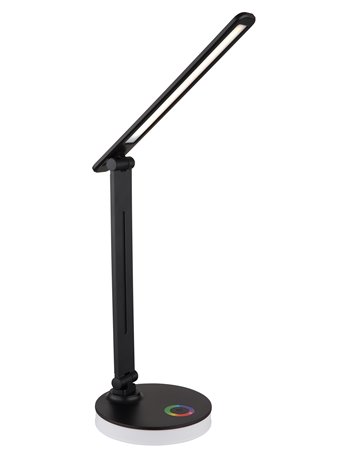 Geraldo lampada da tavolo plastica nero satinato  led