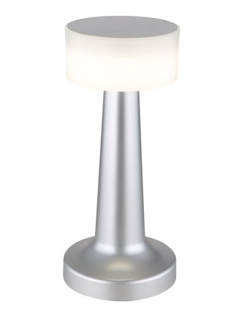 Angelika lampada da tavolo plastica nichel satinato  led