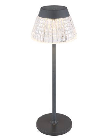 Lora lampada da tavolo metallo antracite satinato  led