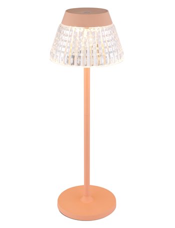 Lora lampada da tavolo metallo rosa pesca satinato  led