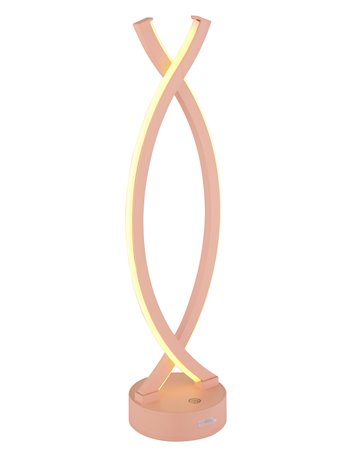 Hela lampada da tavolo plastica rosa pesca satinato  led