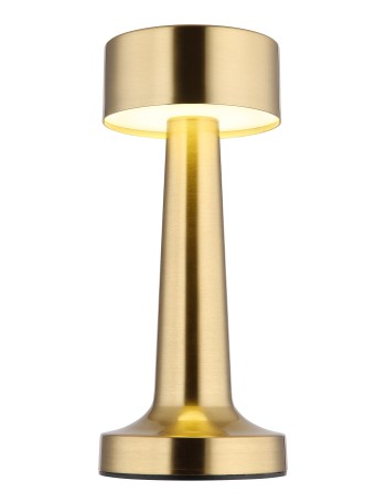 Angelika lampada da tavolo metallo color ottone satinato  led