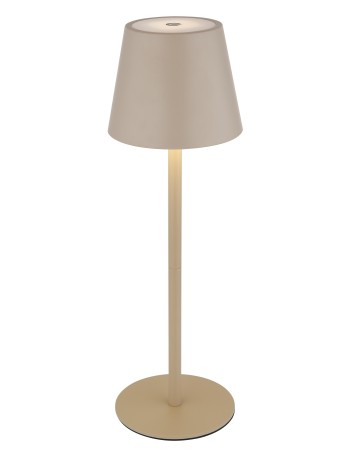 Vannie i lampada da tavolo metallo color sabbia satinato  led