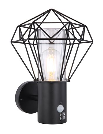Horace lampada da esterno acciaio inossidabile nero  1x e27 led