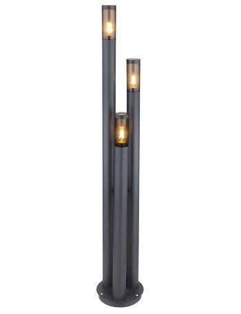 Boston lampada da esterno acciaio inossidabile antracite  3x e27