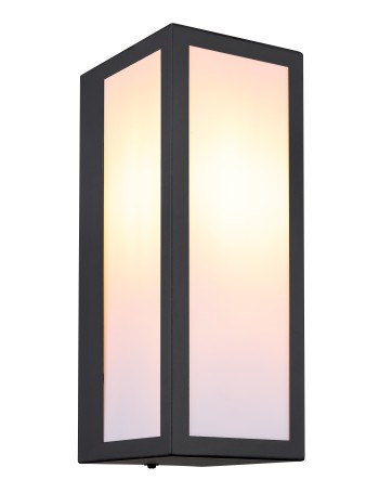 Gundula lampada da esterno metallo nero satinato  1x e27