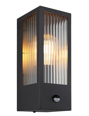 Gundula lampada da esterno metallo nero satinato  1x e27