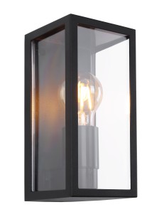Gundula lampada da esterno alluminio pressofuso nero satinato  1x e27 led