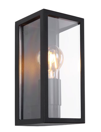 Gundula lampada da esterno alluminio pressofuso nero satinato  1x e27 led