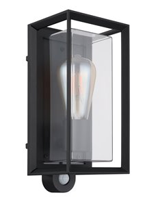 Logana lampada da esterno alluminio nero satinato  1x e27 2