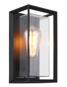 Logana lampada da esterno alluminio nero satinato  1x e27