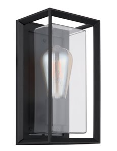 Logana lampada da esterno alluminio nero satinato  1x e27 2