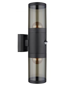 Xeloo lampada da esterno acciaio inossidabile nero satinato  2x e27 2
