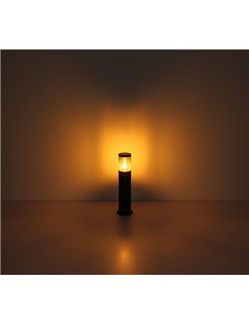 Xeloo lampada da esterno acciaio inossidabile nero satinato  2x e27