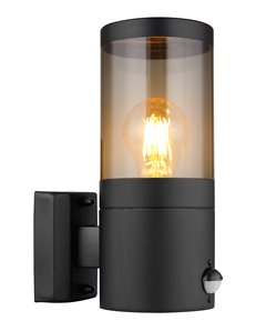 Xeloo lampada da esterno acciaio inossidabile nero satinato  1x e27