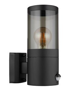 Xeloo lampada da esterno acciaio inossidabile nero satinato  1x e27 2