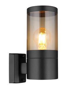 Xeloo lampada da esterno acciaio inossidabile nero satinato  1x e27