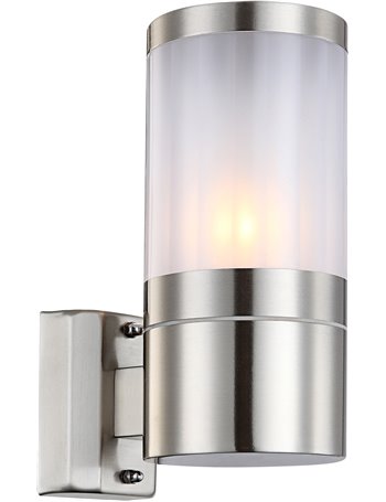 Xeloo lampada da esterno acciaio inossidabile argento lucido  1x e27