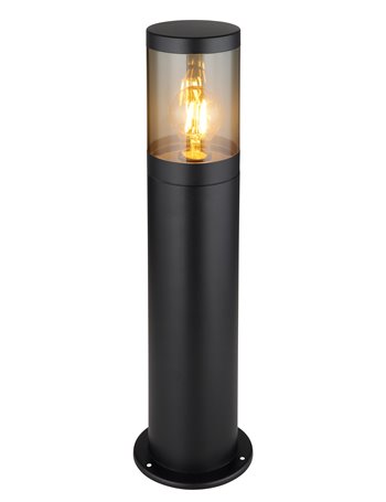 Xeloo lampada da esterno acciaio inossidabile nero satinato  1x e27