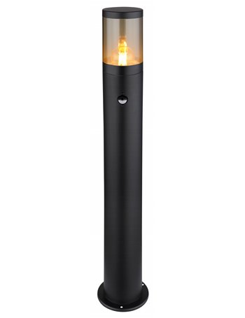Xeloo lampada da esterno acciaio inossidabile nero satinato  1x e27