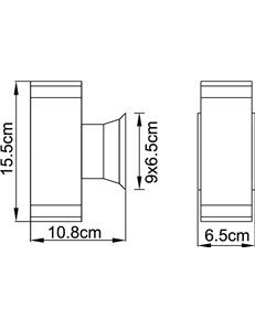 Gantar lampada da esterno alluminio pressofuso grigio  2x gu10 led 2