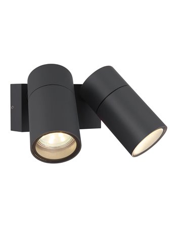 Piper lampada da esterno alluminio antracite satinato  2x gu10