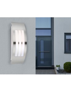 Cornus lampada da esterno acciaio inossidabile argento lucido  1x e27 2