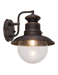 Sella lampada da esterno acciaio color ruggine  1x e27