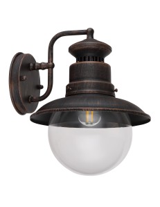 Sella lampada da esterno acciaio color ruggine  1x e27 2