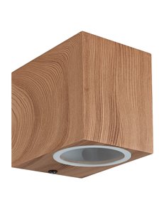 Veronika lampada da esterno alluminio pressofuso effetto legno  1x gu10 2
