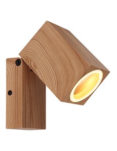 Veronika lampada da esterno alluminio pressofuso effetto legno  1x gu10