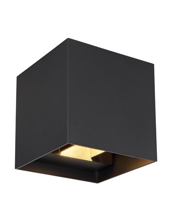 Veronika lampada da esterno alluminio pressofuso nero  2x led
