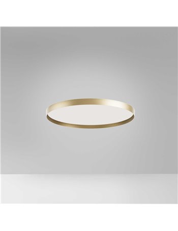 Acelia plafoniera media led dimmerabile oro