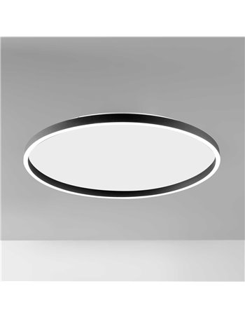 Aela plafoniera grande led dimmerabile nero