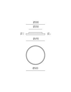 Acelia plafoniera media led dimmerabile bianco 2