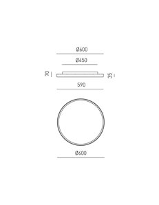Acelia plafoniera grande led dimmerabile bianco 2