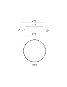 Acelia plafoniera big led dimmerabile bianco 2