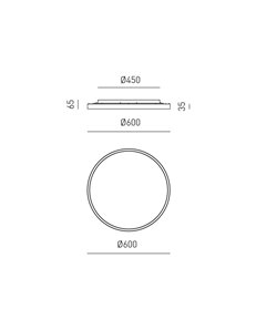 Aela plafoniera media led dimmerabile oro 2