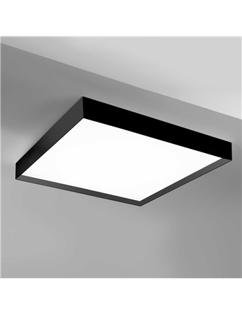 Aoi plafoniera grande led nero 80W 3000K-4000K