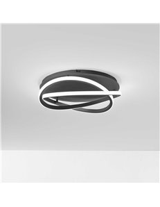Atia plafoniera piccola led nero 40W 3000K