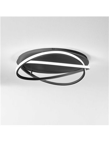 Atia plafoniera media led nero 50W 3000K