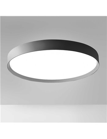 Ava plafoniera grande led nero 80W 3000K-4000K