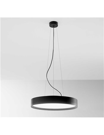 Ava lampada sospensione led nero 60W+10W 3000K-4000K