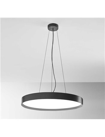 Ava sospensione media led nero 80W+12W 3000K-4000K