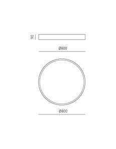 Ava plafoniera grande led bianco 80W 3000K-4000K 2