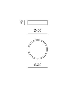 Ava plafoniera piccola led bianco 30W 3000K-4000K 2