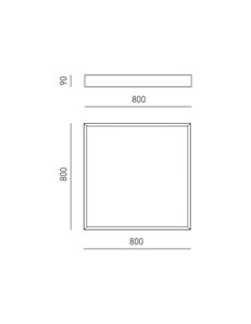 Aoi plafoniera grande led bianco 80W 3000K-4000K 2