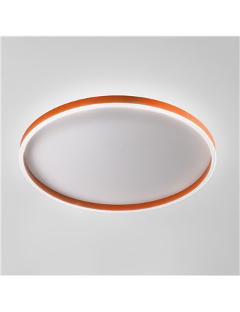 Aela plafoniera led grande arancio bruciato 60W+12W 3800-3900lm