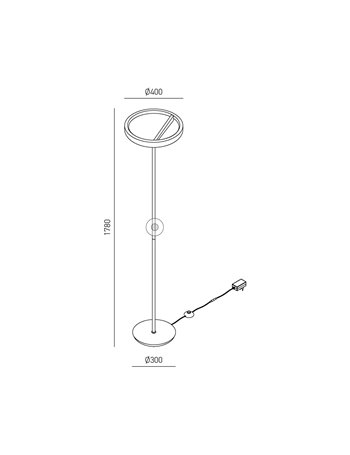 Criseide piantana led nero 40W