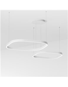 Criseide sospensione doppio quadrato led decentrabilebianco 90W(40W+50W)